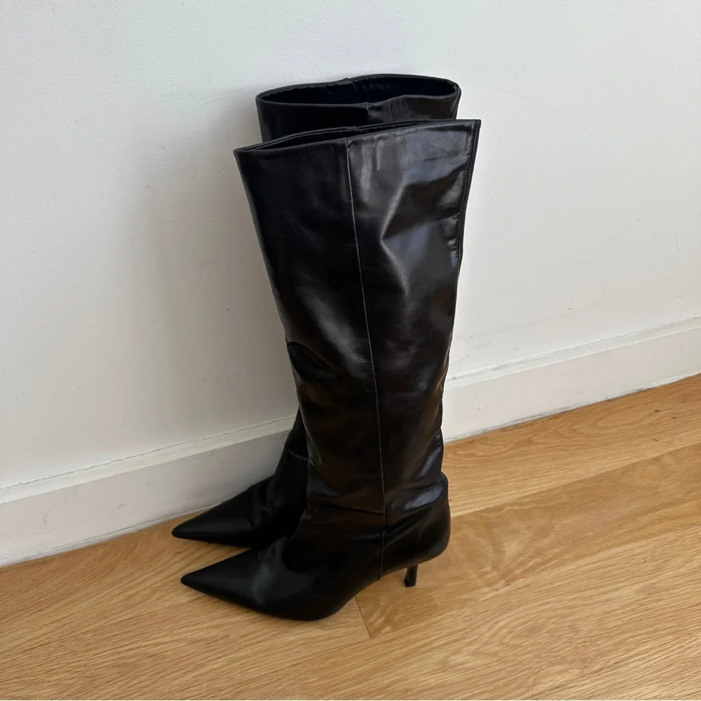 Zara Leather Women's Boots - Picture 2 of 7